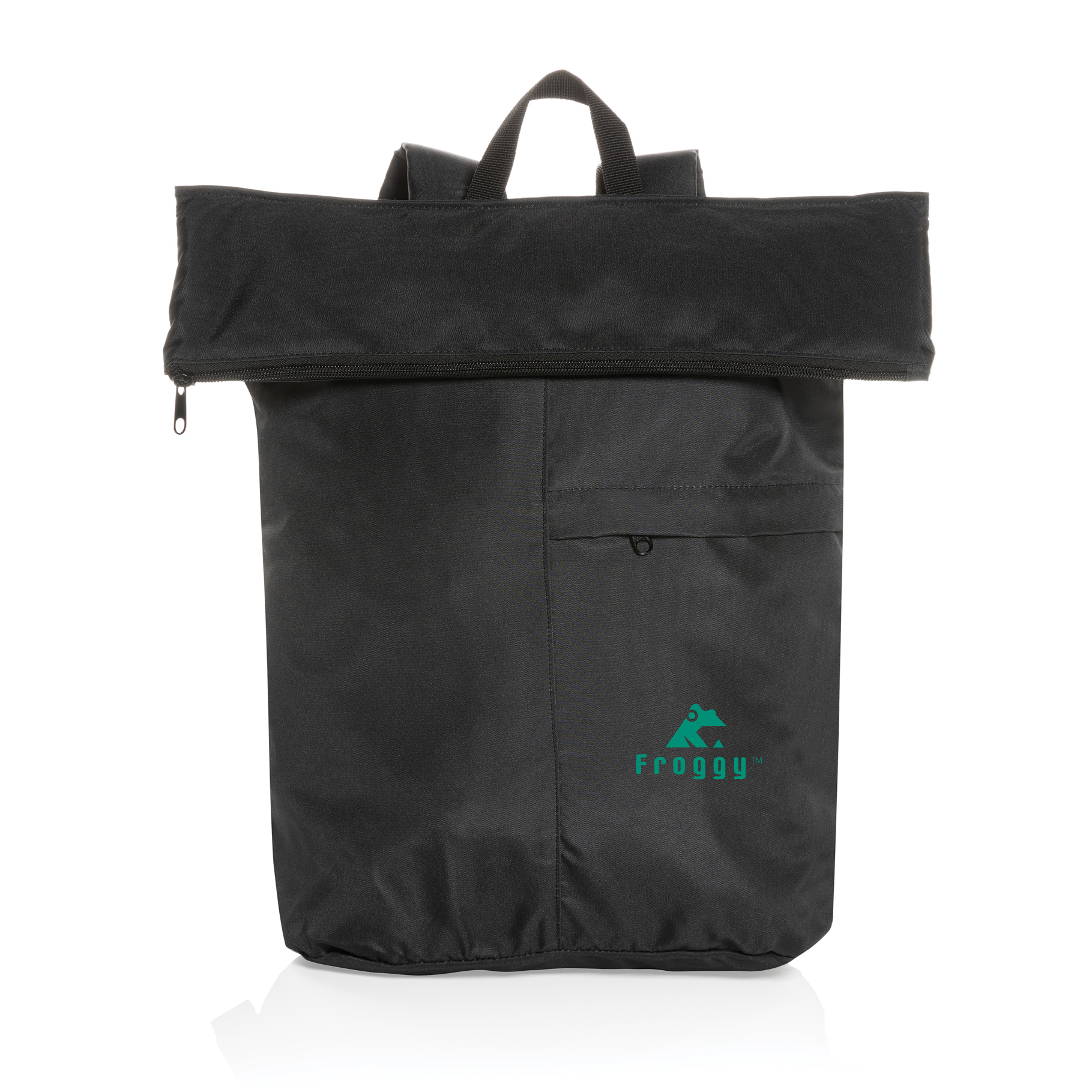 Black RPET Foldable Backpack 20L