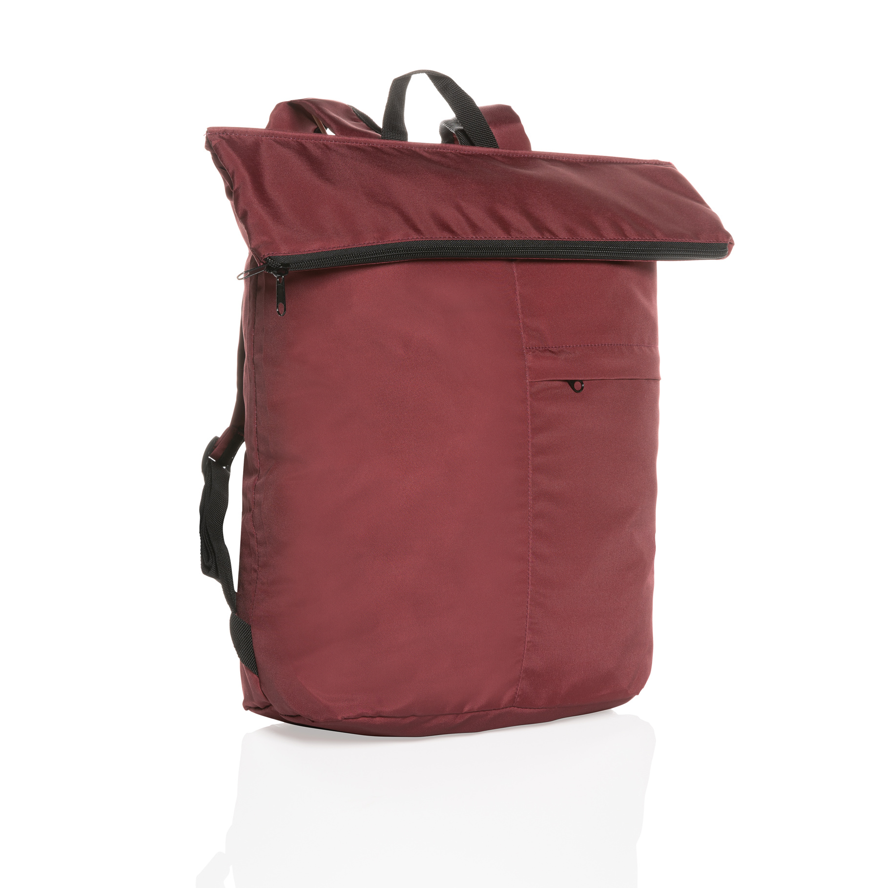 Red RPET Foldable Backpack 20L