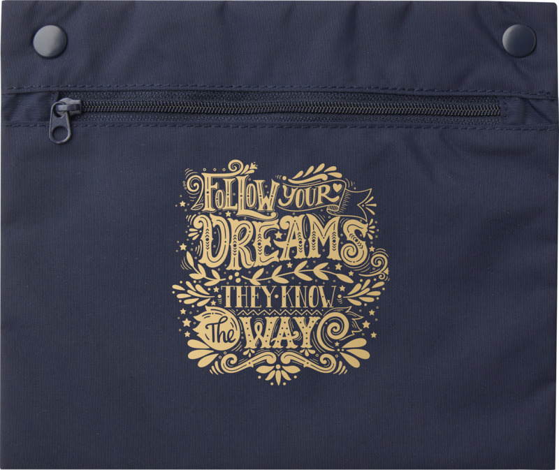Navy Recycled Circular Tote Bag with print