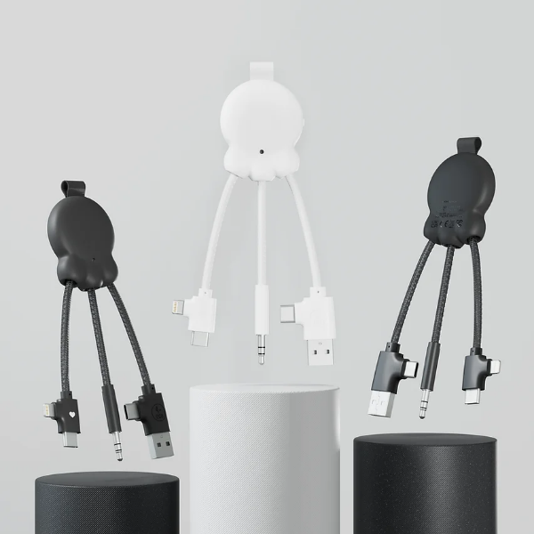 Octopus Charging Cables in Black & White