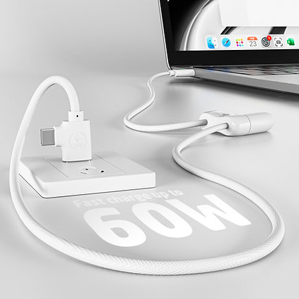 Smart Tracker Charge Cable in use