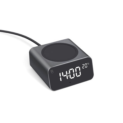 Recycled Aluminium Wireless Charging Alarm Clock