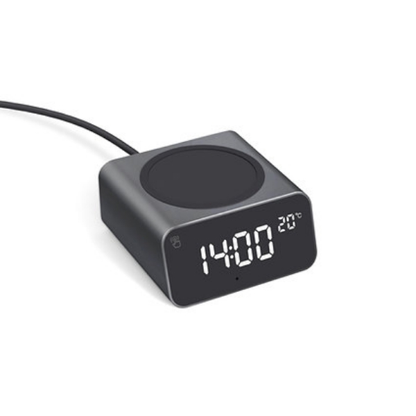 Recycled Aluminium Wireless Charging Alarm Clock