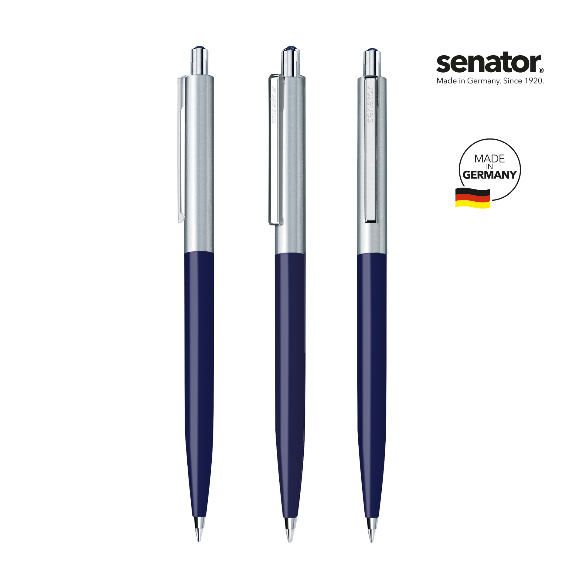 Metal Push Ball Pen at different angles 