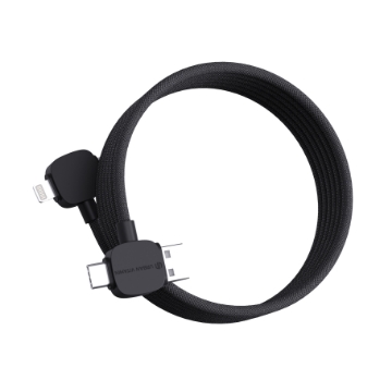 Show details for Tangle Free Stockton Recycled Cable Tangle Free RPET Charging Cable in Black