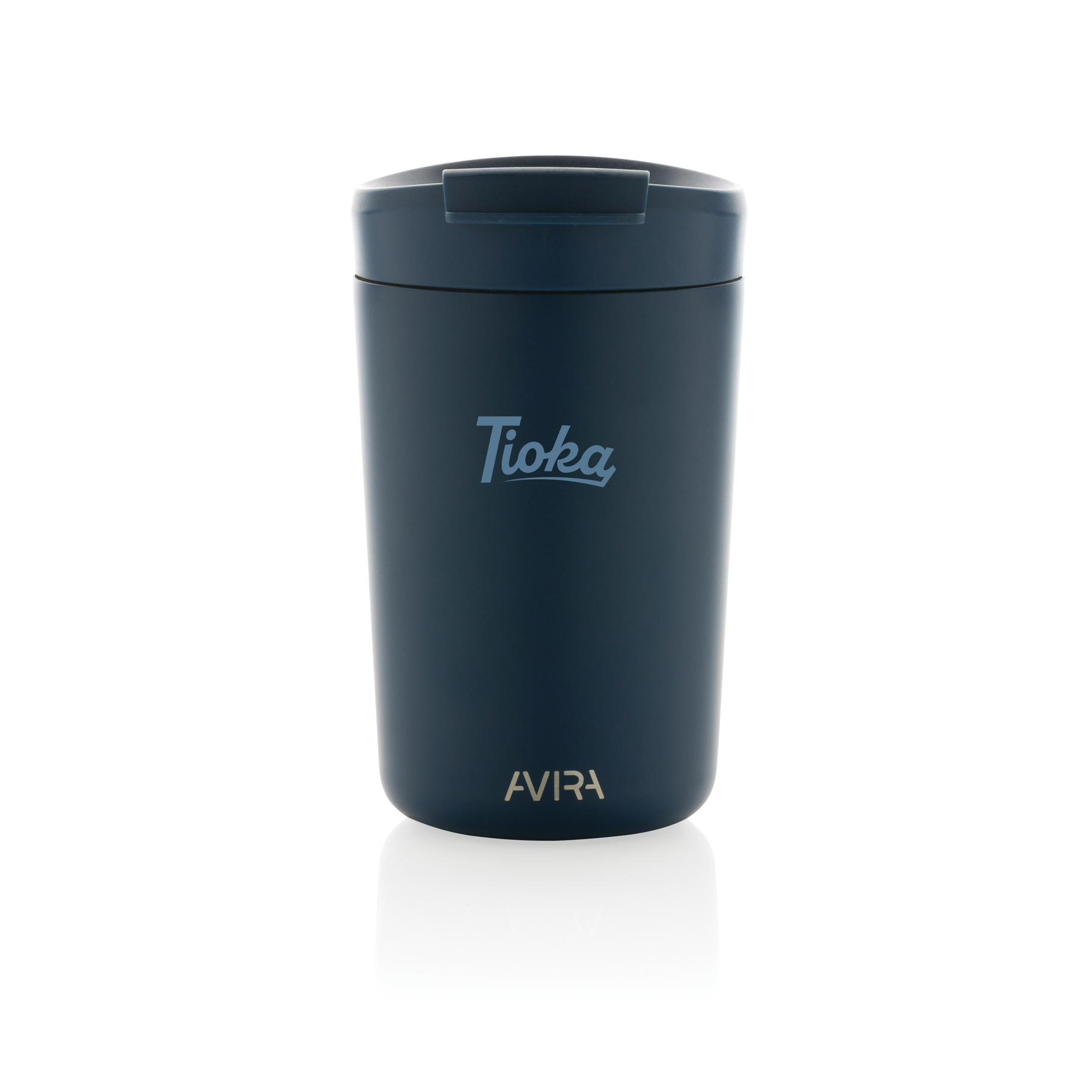 Navy Recycled Steel Tumbler with print