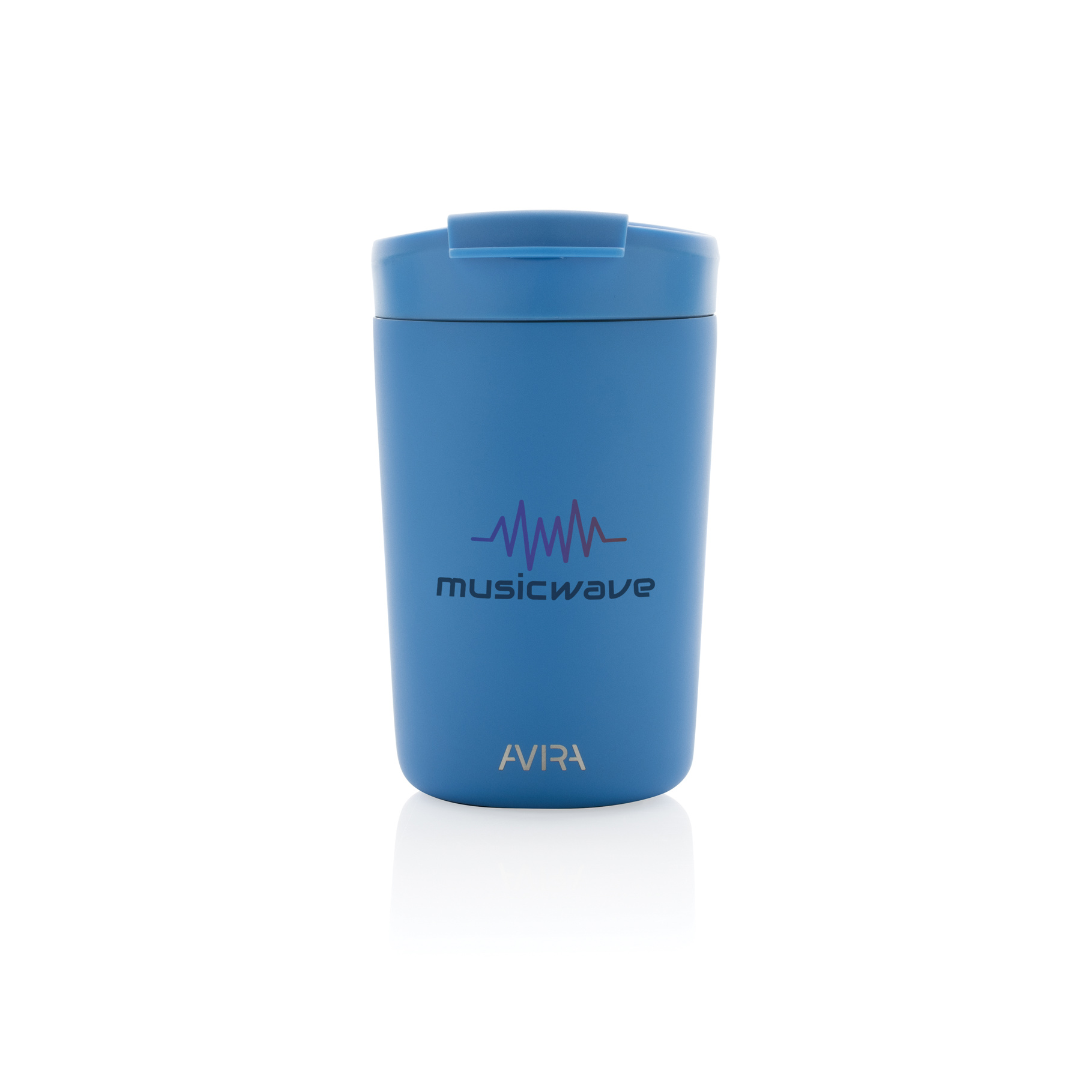 Blue Recycled Steel Tumbler with print