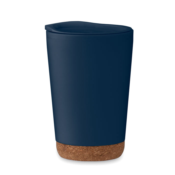 Double Wall Tumbler with cork base in Navy