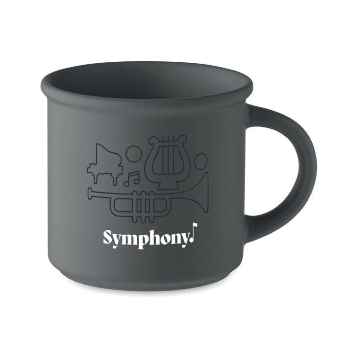 Grey Ceramic Mug with print