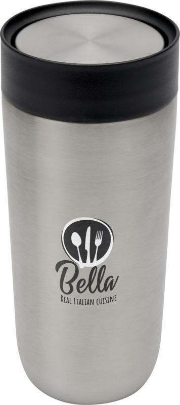 Silver Stainless Steel Tumbler with print