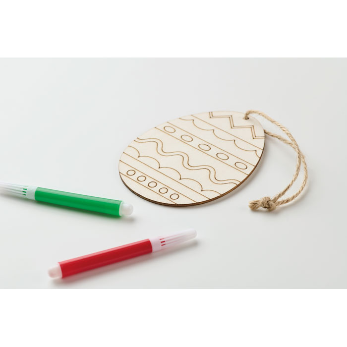 Wooden Colouring in Egg 