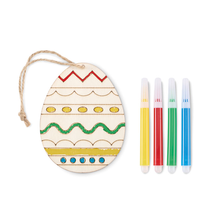 Wooden Colouring in Egg 