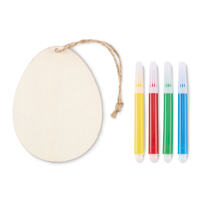 Wooden Colouring in Egg 