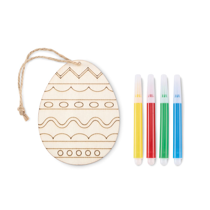 Wooden Colouring in Egg 