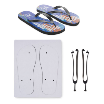 Show details for Beach Flip Flops Sublimation printed flip full with full colour print