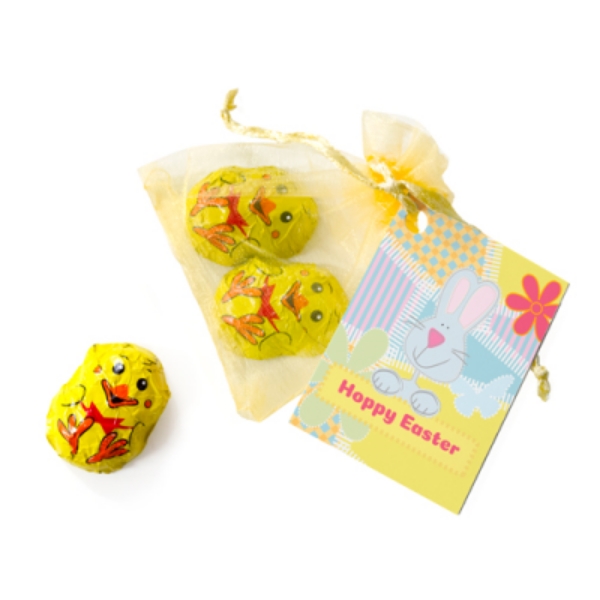Chocolate Chicks In Organza bag