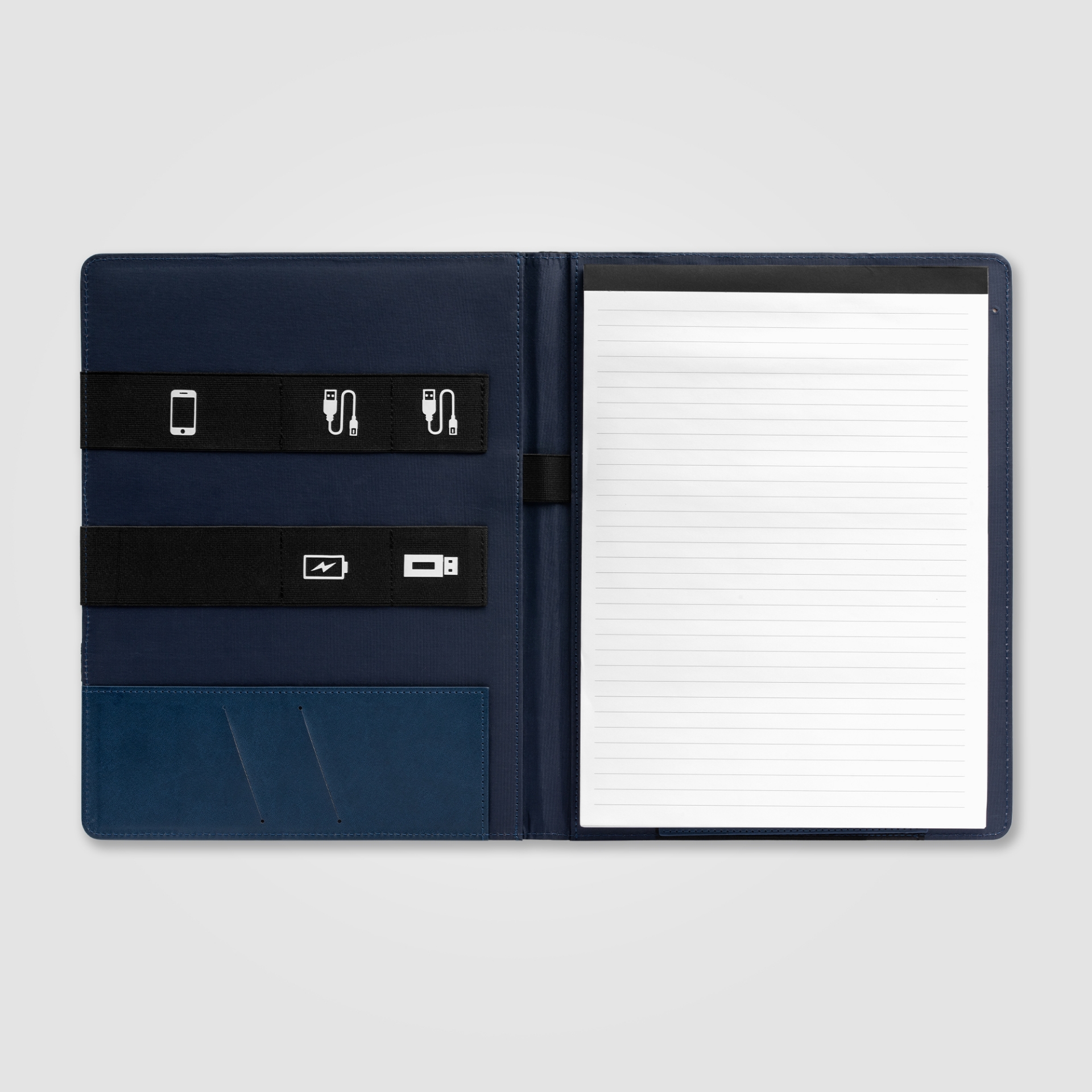 Empty Tech Organiser Padfolio with notepad
