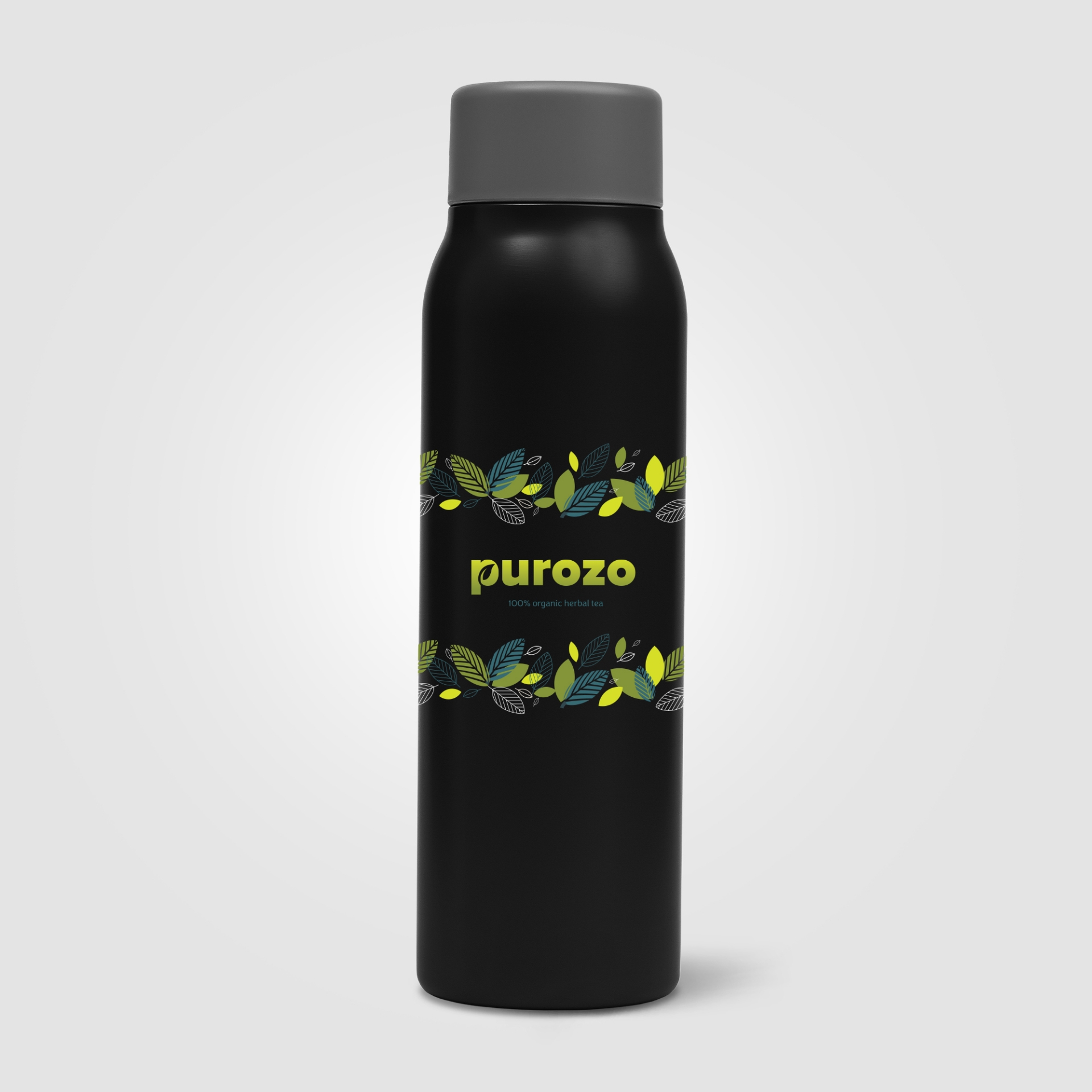 Recycled Stainless Steel Carbonated Bottle 590ml	in Black
