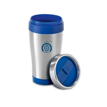 Show details for Stainless Steel Insulated Travel Cup Blue Insulated Tumbler with print