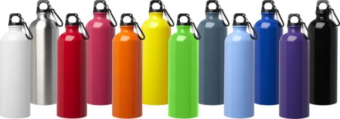 All colours of recycled bottles with 