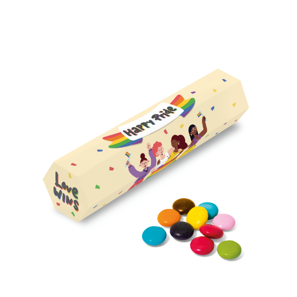 	Card Tube Filled with Chocolate Beanies