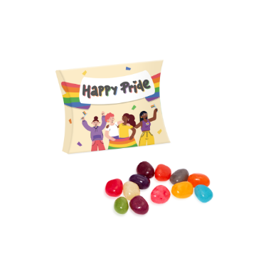 Show details for Pride Eco Jelly Beans Pouch Cardboard Pouch filled with Jelly Beans