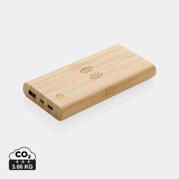 Wireless Bamboo Power Bank